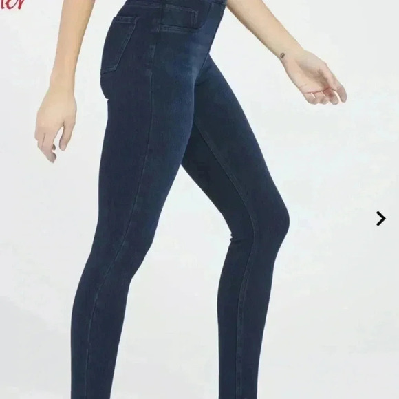Spanx Jean-ish Ankle Skinny Jean Leggings Dark Wash Sz XL - Picture 8 of 8